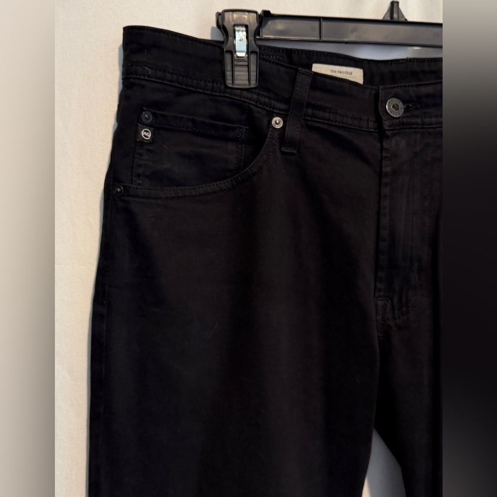 AG Adriano Goldschmied Jeans 34x34 The Protege Black Straight Leg Sueded 36x34 - Picture 6 of 12